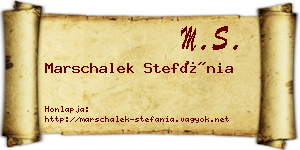 Marschalek Stefánia névjegykártya